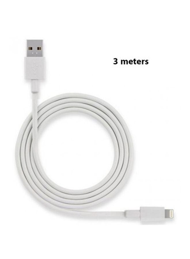 Lightning Data Sync Charging Cable White - Image 2