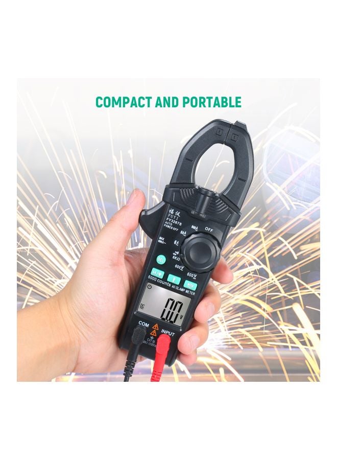 Digital Automatic Range Clamp Multimeter Black 21x4x11.60cm