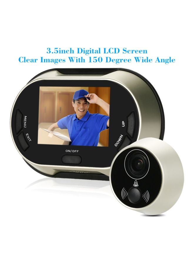 LCD Visual Snapshot Peephole Doorbell Viewer Black/Silver - Image 4
