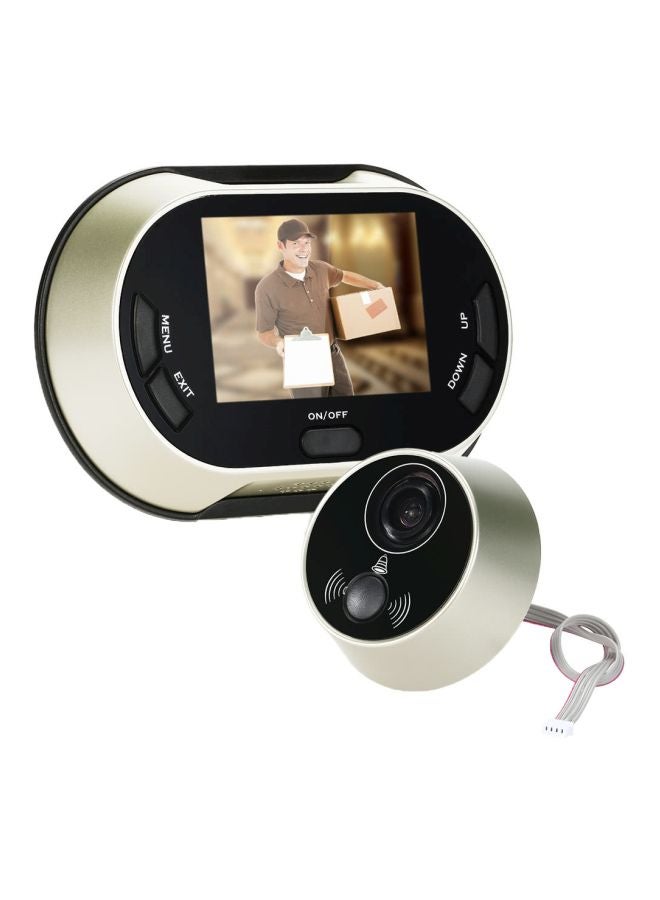 LCD Visual Snapshot Peephole Doorbell Viewer Black/Silver - Image 1