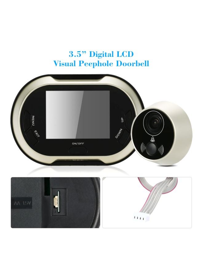 LCD Visual Snapshot Peephole Doorbell Viewer Black/Silver - Image 5