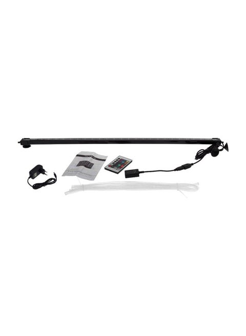 LED Bubble Aquarium Light With Remote Control Black 71x2.8x2.5cm