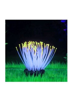 Glowing Artificial Sea Anemone For Aquarium White/Yellow/Black 9.3cm - v1590754974/N38054753A_3