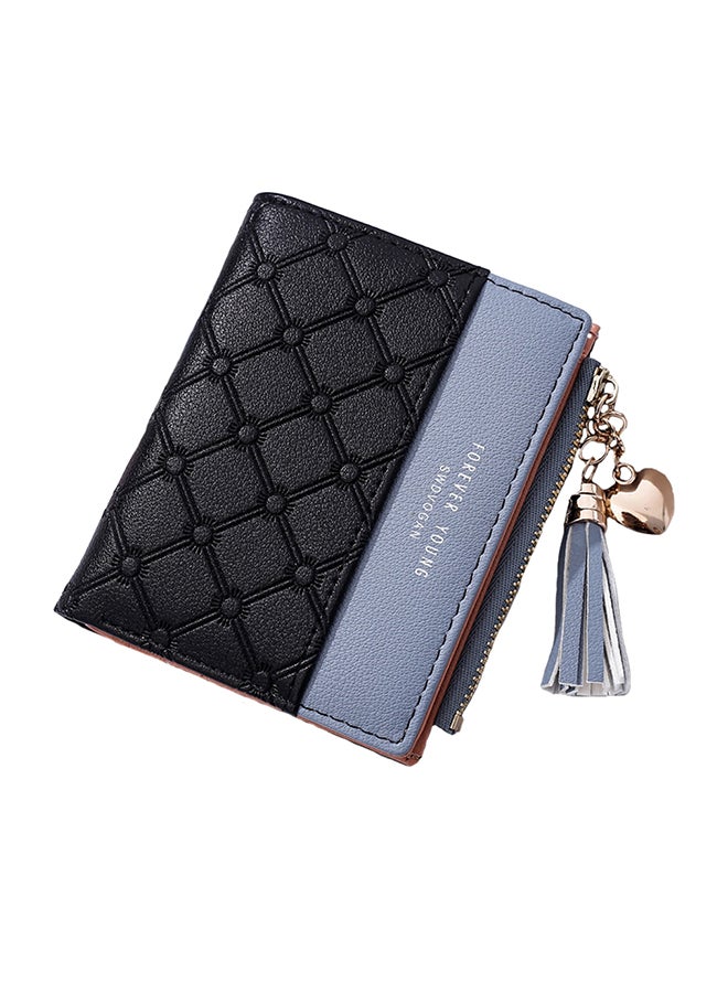 Forever young Versatile Print Tassel Decor Wallet Black/Blue