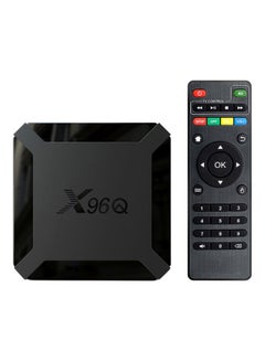 X96Q Smart Android TV Box With Remote Control V7545 Black