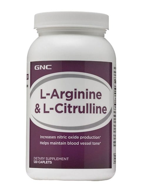 L-Arginine And L-Citrulline Dietary Supplement - 120 Caplets