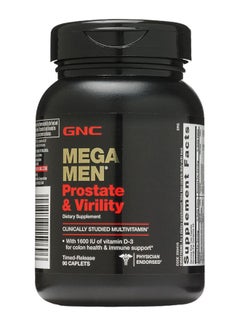 GNC Mega Men Prostate And Virility Multivitamin - 90 Caplets  - Image 1