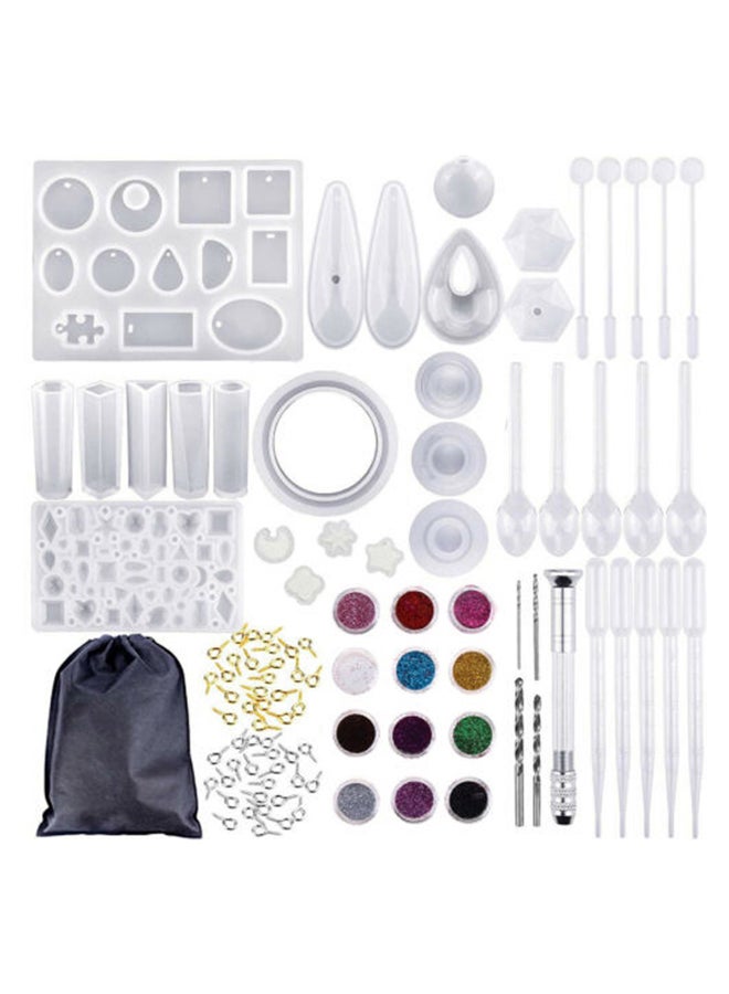 98-Piece DIY Resin Jewelry Making Mold Craft Kit With Storage Bag  - Image 1