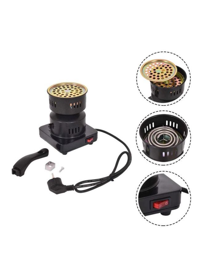 Hot Plate - Electric Charcoal Heater 1000W 1000 W 318.62098659.18 Black/Gold - Image 1
