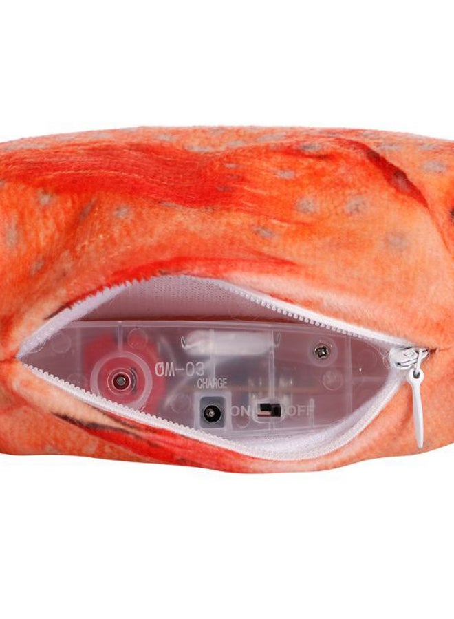 لعبة السمكة الراقصة الكهربائية مع كابل USB أحمر/فضي/أسود 30 x 12سم - Image 4