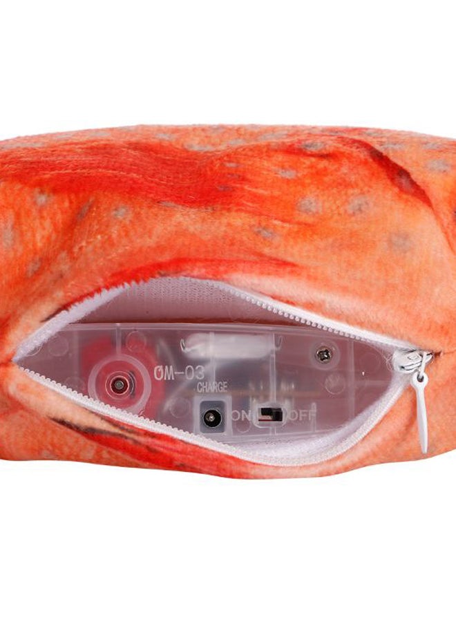 لعبة السمكة الراقصة الكهربائية مع كابل USB أحمر/فضي/أسود 30 x 12سم - Image 4