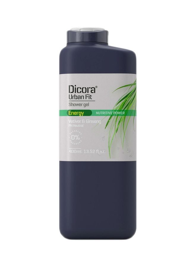 Dicora Urban Fit Energy Nutritive Power Shower Gel - Vetiver And Ginseng 400ml
