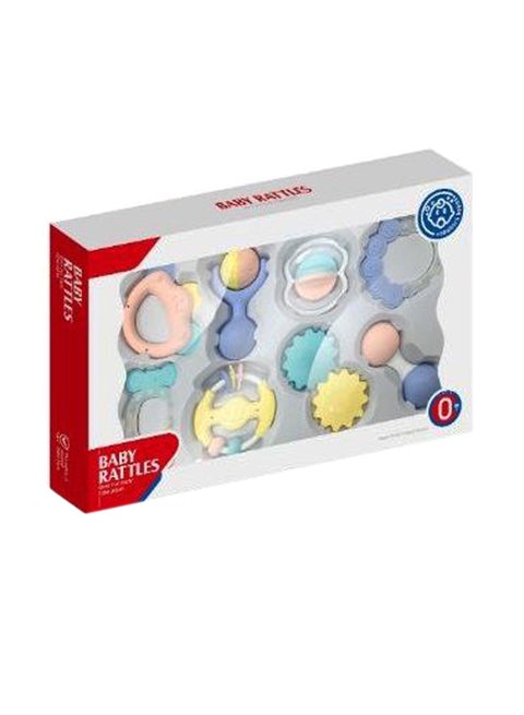 8-Piece Multi-Shaped Rattle Toy Set