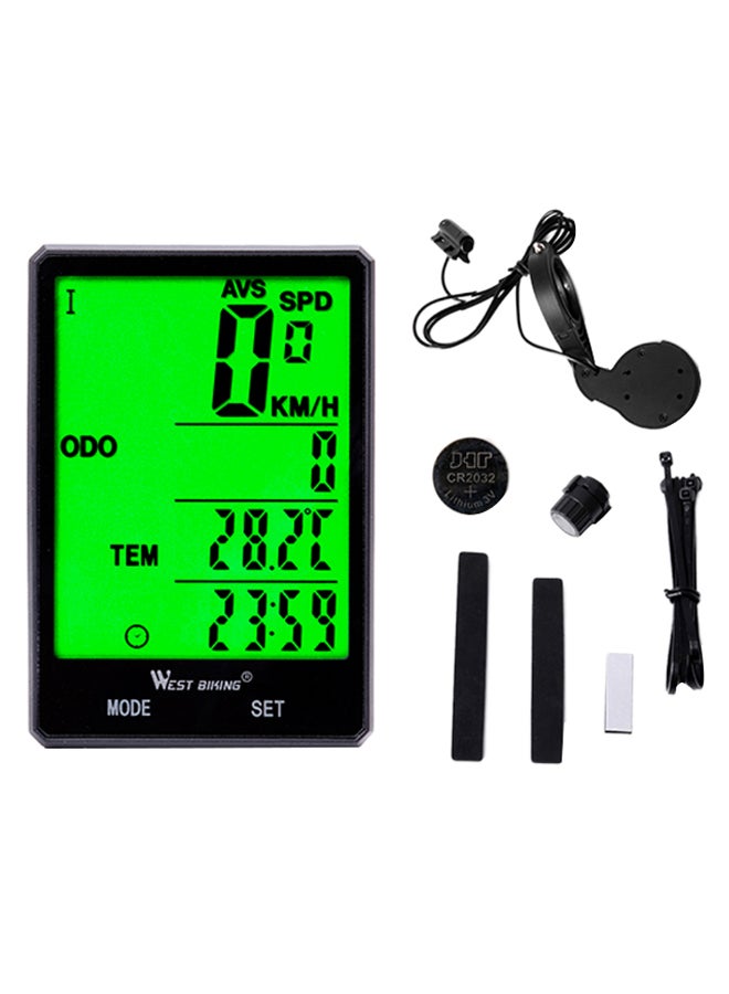 ويست بايكنج عداد سرعة وعداد مسافة للدراجة مقاوم للمطر مع مجموعة تجميع - Image 1