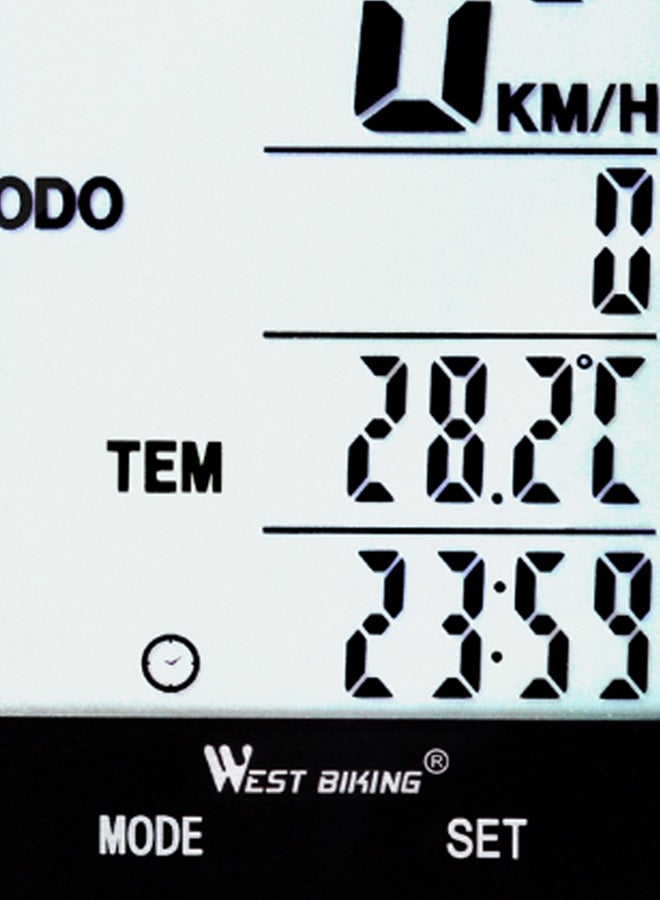 ويست بايكنج عداد سرعة وعداد مسافة للدراجة مقاوم للمطر مع مجموعة تجميع - Image 2