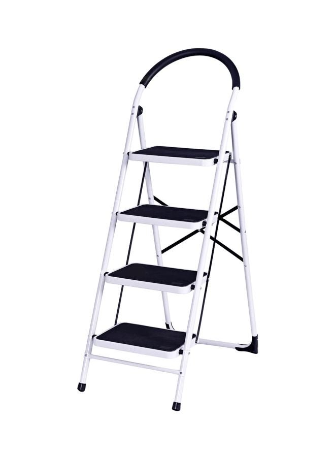 4-Step Ladder Folding Stool White/Black 59x.5x15.5x32.5inch  - Image 1