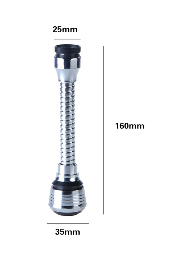 صنبور من الستانلس ستيل مع مرش فضي 16x2.5x3.5سم - Image 2