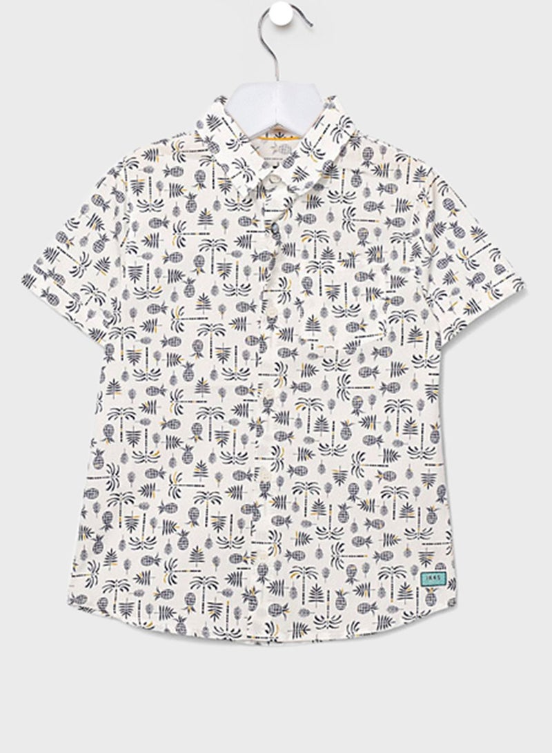 إيكس قميص بطبعة للأطفال أبيض - Image 1