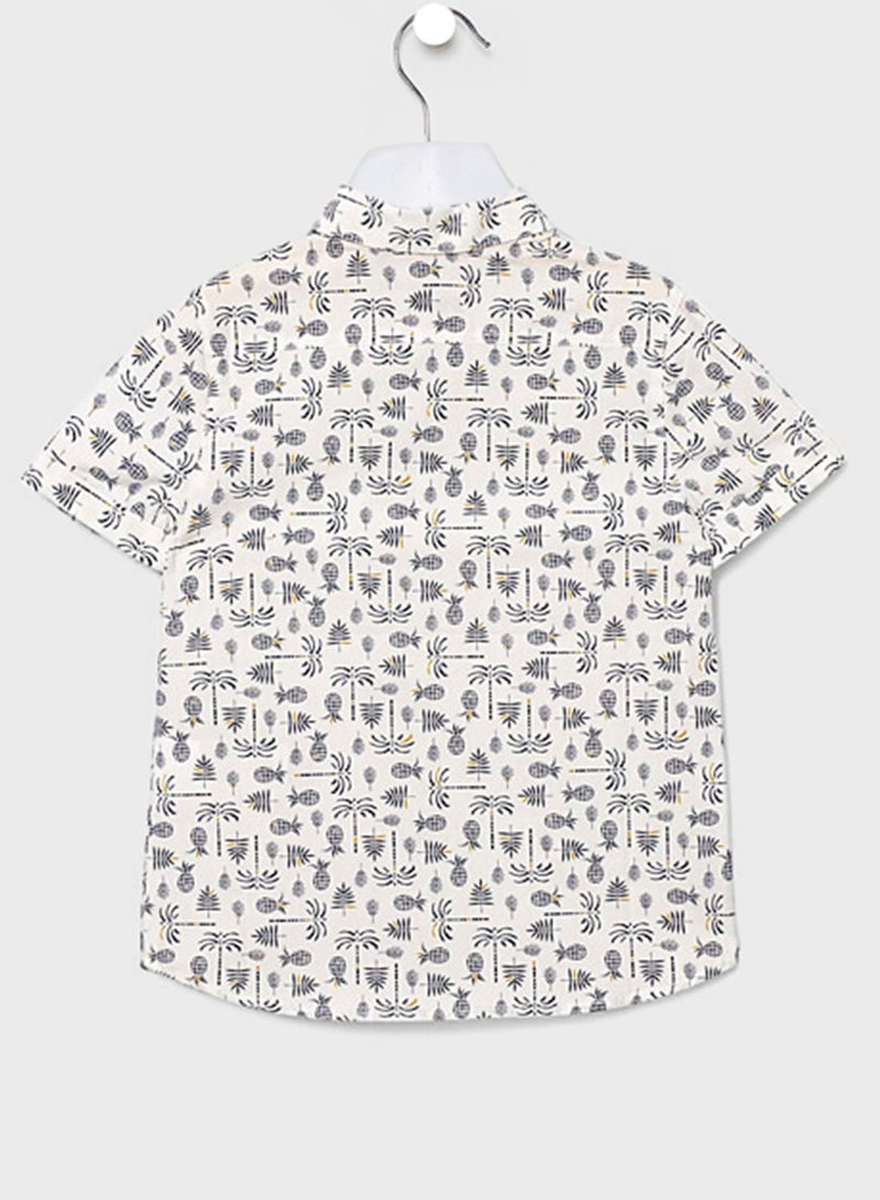 إيكس قميص بطبعة للأطفال أبيض - Image 2