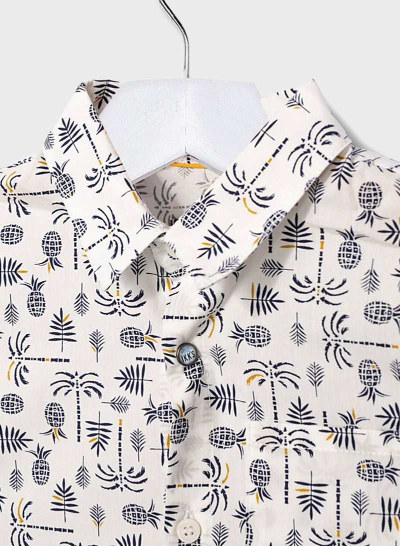 إيكس قميص بطبعة للأطفال أبيض - Image 3