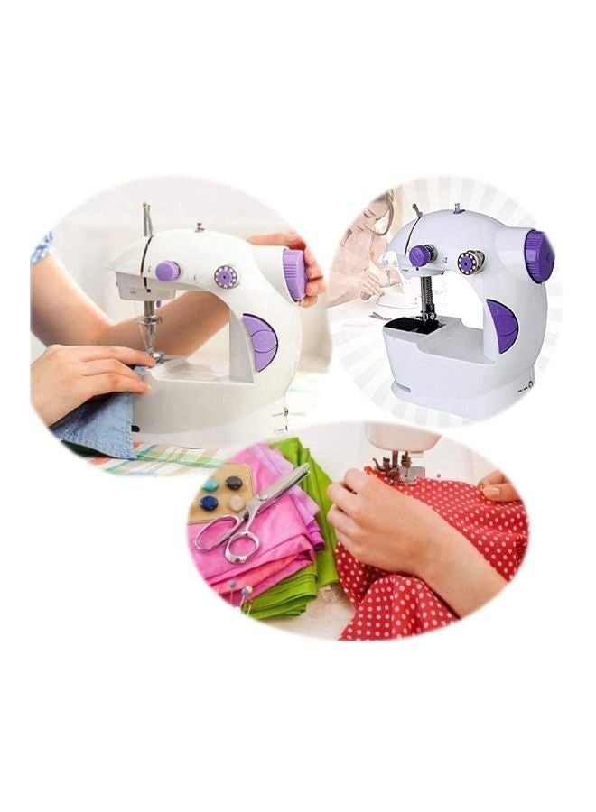 ماكينة خياطة صغيرة قابلة للنقل HHE-7751 أبيض/أرجواني - Image 4