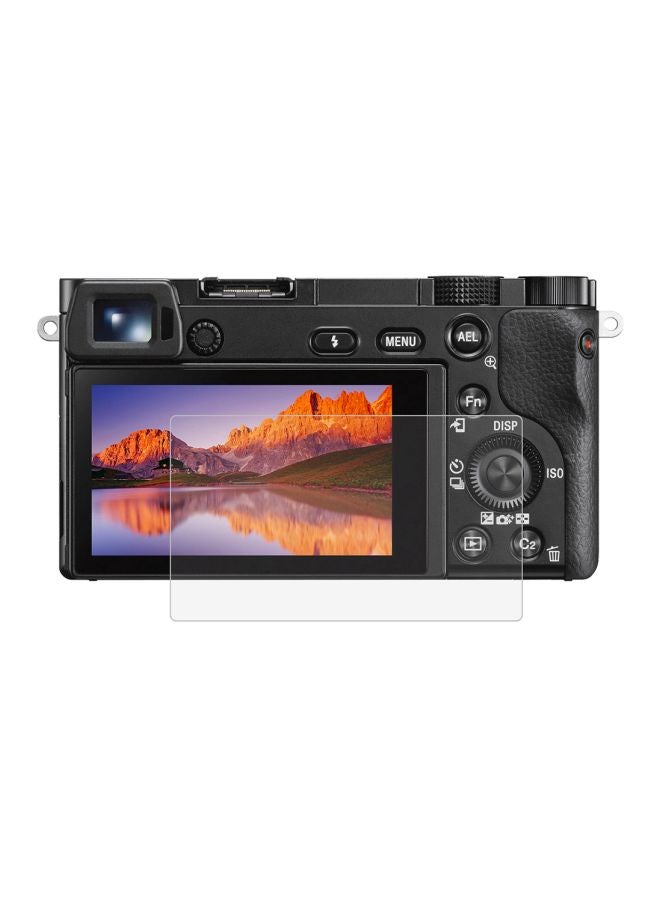 لاصقة حماية للشاشة من الزجاج المقوى لهاتف سوني A6000/A6300/A6500 شفاف/ أزرق/ أبيض - Image 1