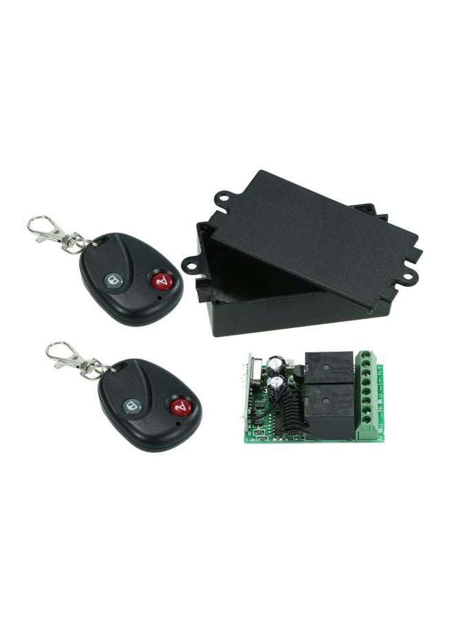 Generic 2-Piece RF Remote Control Switch And Receiver Set Black/Green/Red  - Image 1