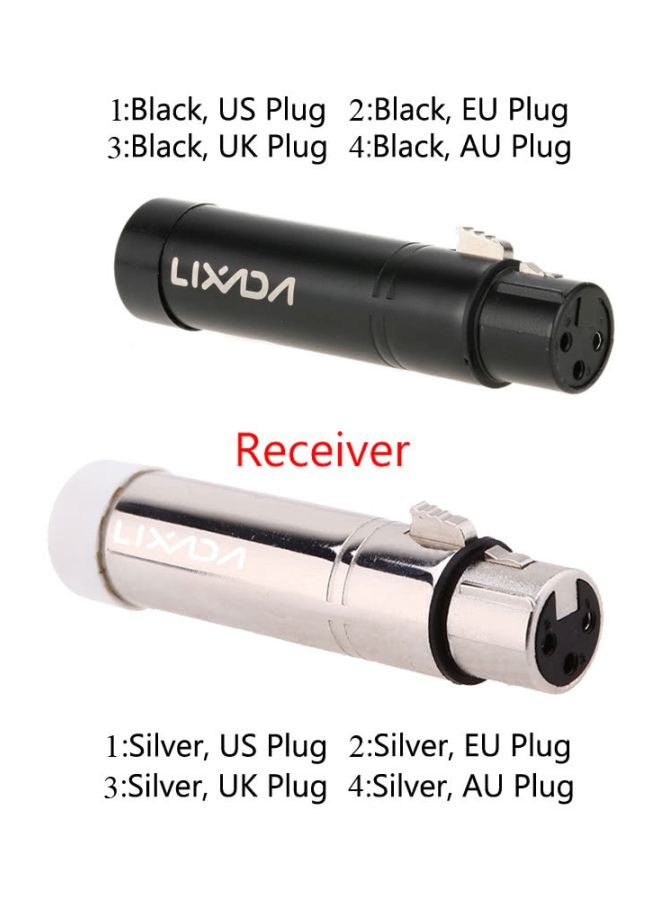 Wireless Female XLR Receiver Black/Silver 14.5cm - Image 2
