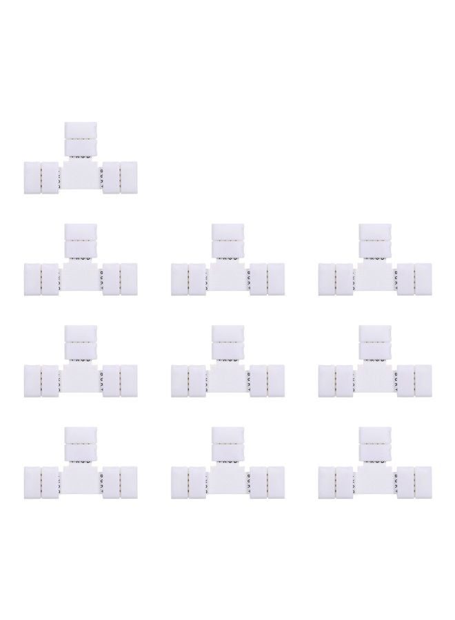 موصل شريط الإضاءة LED من 10 قطع أبيض 11.7سم - Image 1
