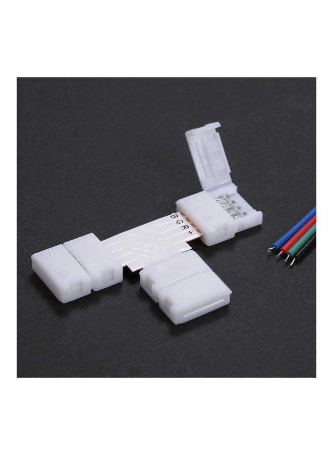 موصل شريط الإضاءة LED من 10 قطع أبيض 11.7سم - Image 2