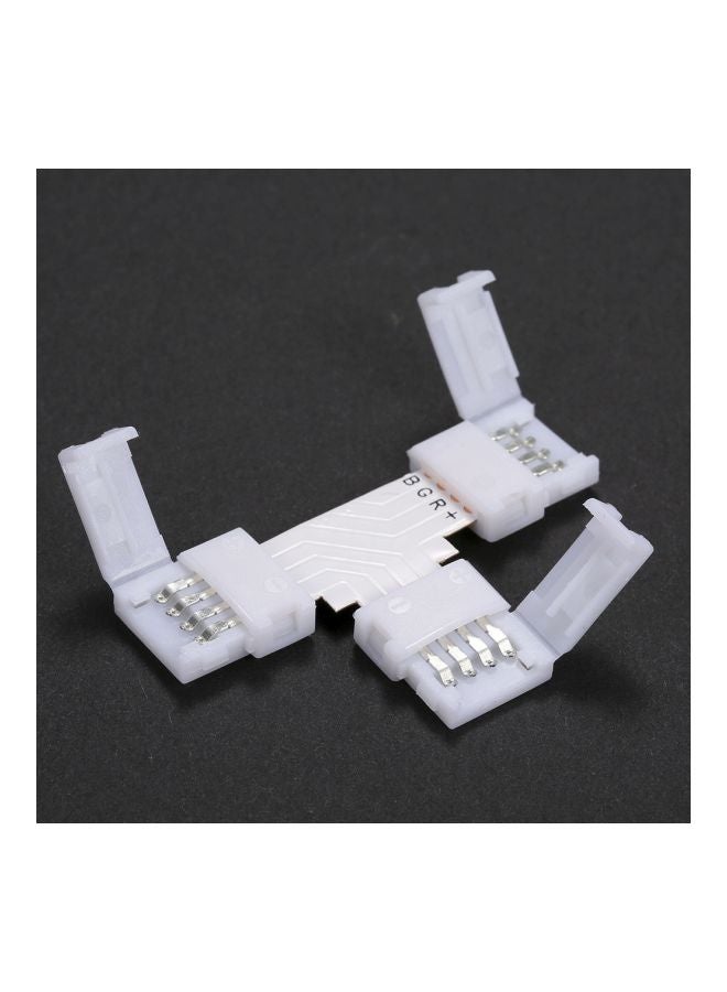 موصل شريط الإضاءة LED من 10 قطع أبيض 11.7سم - Image 3