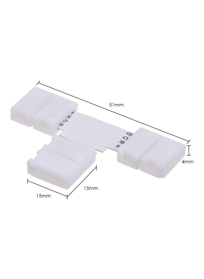 موصل شريط الإضاءة LED من 10 قطع أبيض 11.7سم - Image 4