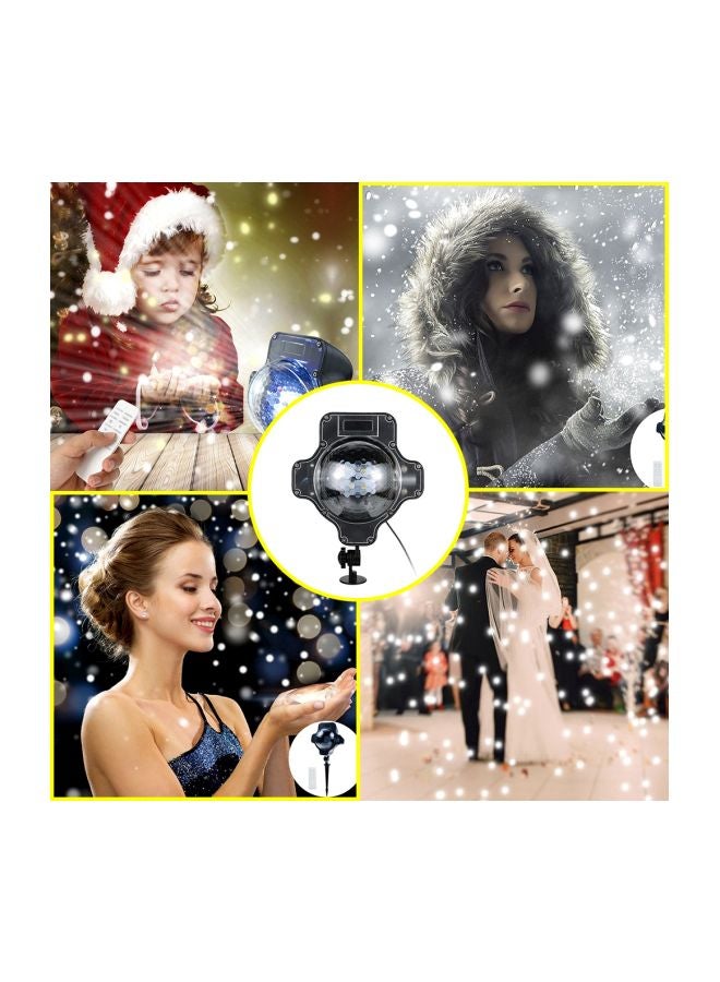 تومشاين جهاز بروجيكتور بإضاءة LED على شكل ندفة ثلج ضد الماء أبيض 19x16.5x46.5سم  - Image 4