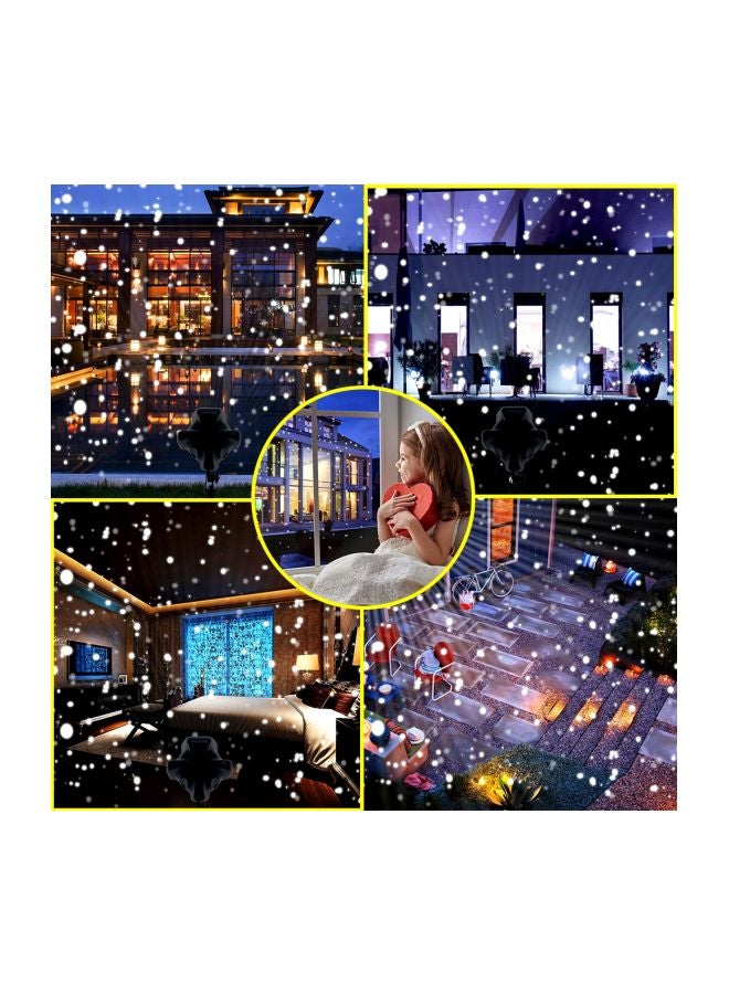 تومشاين جهاز بروجيكتور بإضاءة LED على شكل ندفة ثلج ضد الماء أبيض 19x16.5x46.5سم  - Image 5