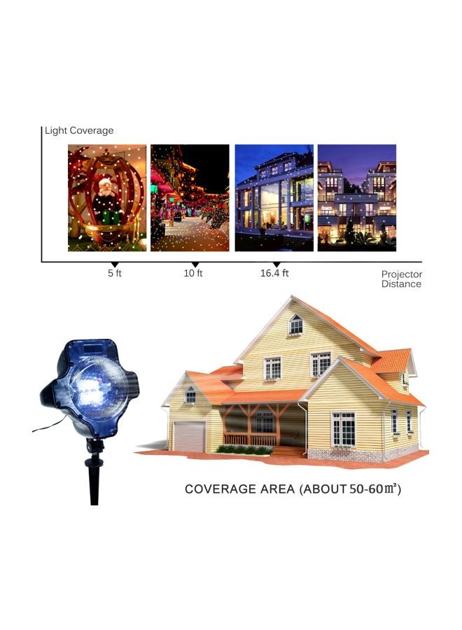 Water-Resistant LED Snowflake Projector Timing Light White 19x16.5x46.5cm - v1590810173/N38049945A_7