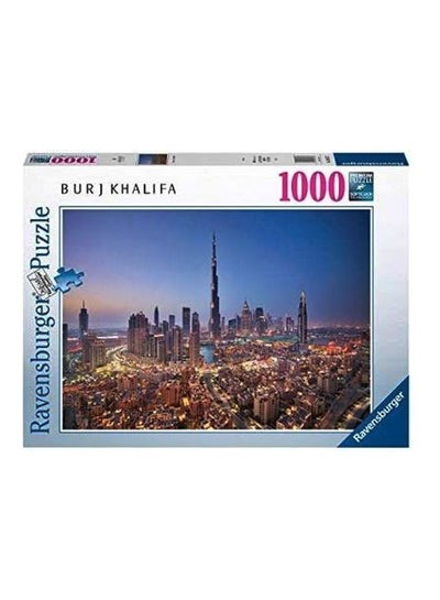Ravensburger 1000‑Piece Downtown Dubai Jigsaw Puzzle – Burj Khalifa & Dubai Skyline at Night with Marina Reflections, SoftClick Precision Fit, Premium Matte Finish | 16467‑7 37.3x27.3x5.5cm