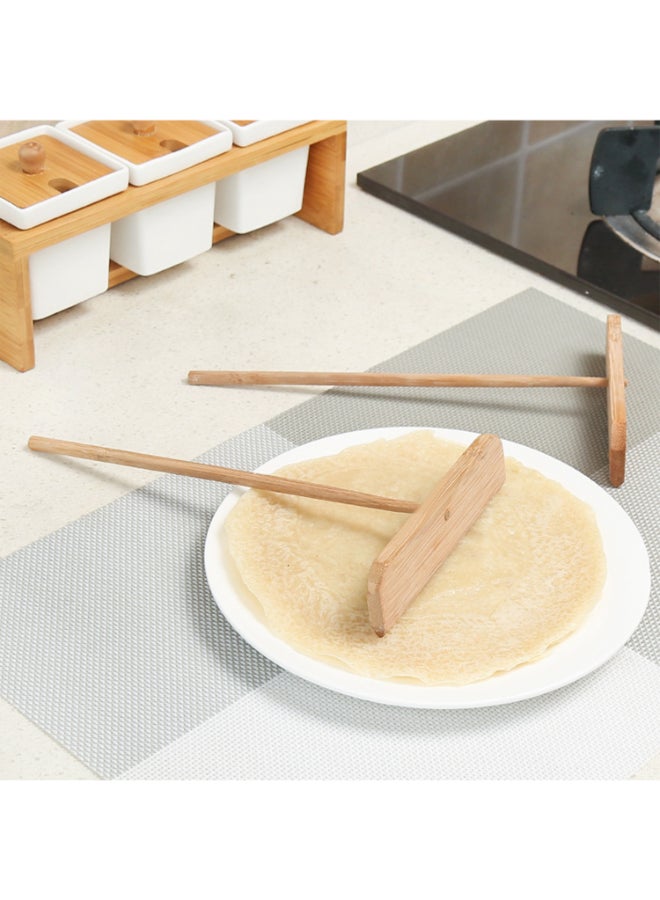 T-Shape Bamboo Cake Batter Stick Spreader Tool Beige 24 x 5 x 5centimeter - Image 2