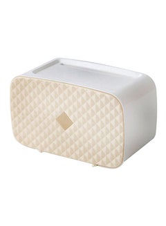 Wall Mounted Paper Towel Dispenser Beige/White 27x18x15cm
