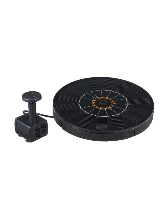 Generic 2-Piece Solar Powered Garden Fountain Pump Kit Black/Gold/Silver 17.5x4x17cm  - Image 1
