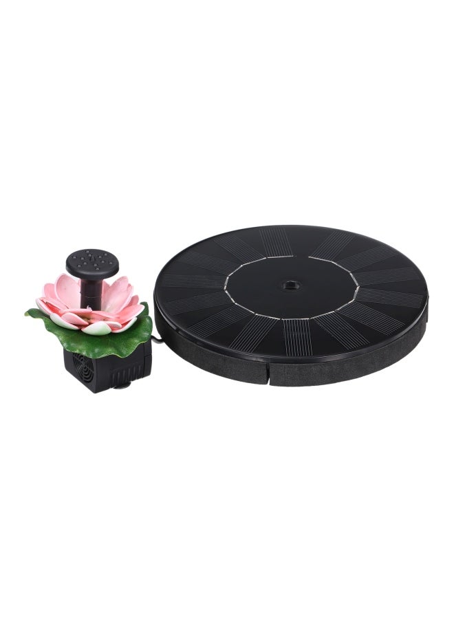 Generic 2-Piece Solar Powered Garden Fountain Pump Kit Black/Silver 17.5x4x17cm  - Image 1
