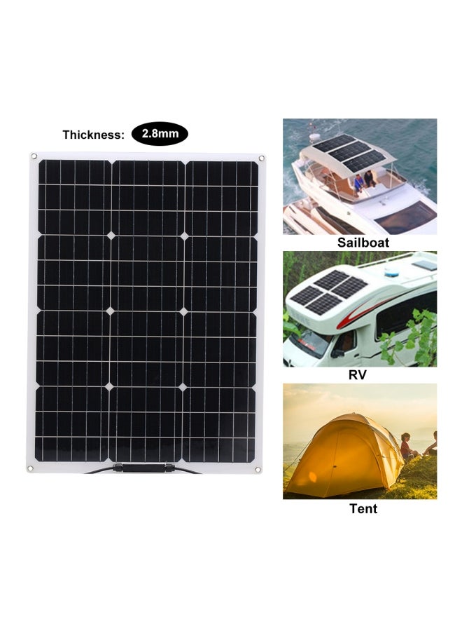 Generic Flexible Monocrystalline Solar Panel Black/White 46x4x46centimeter  - Image 2