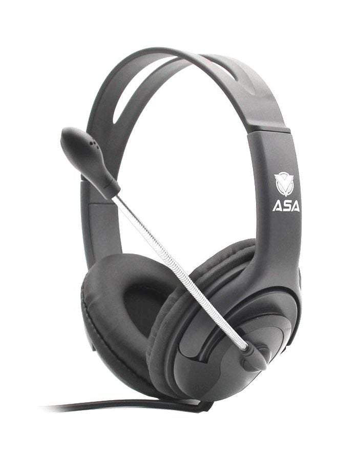 أيه أس أيه سماعة رأس سلكية بتصميم يغطي الأذن مع ميكروفون - Image 1