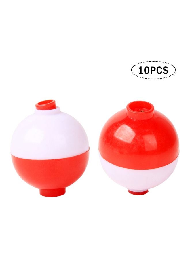 Generic - 10-Piece Plastic Push Button Fishing Float Set 20x14x4cm - Image 1
