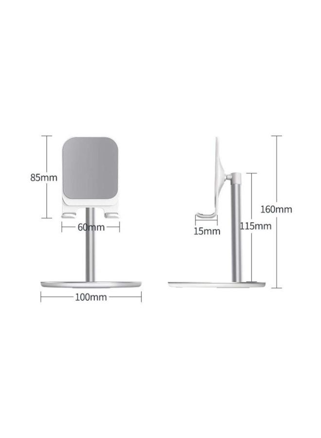 Metal Adjustable Angle Tablet Holder Sliver/White  - Image 2
