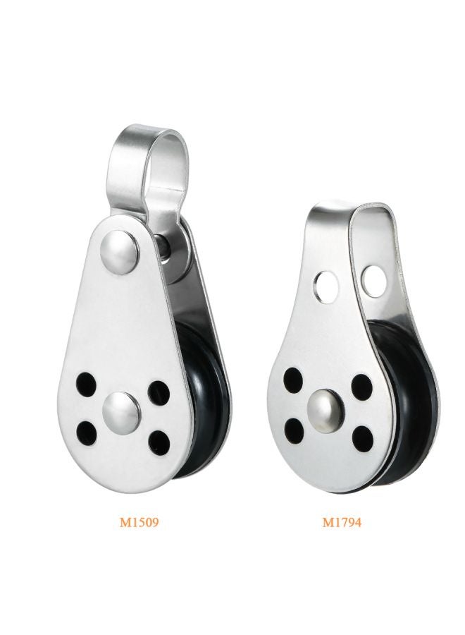 Generic 2-Piece Stainless Steel Pulley Block Set 8x6x2cm  - Image 3