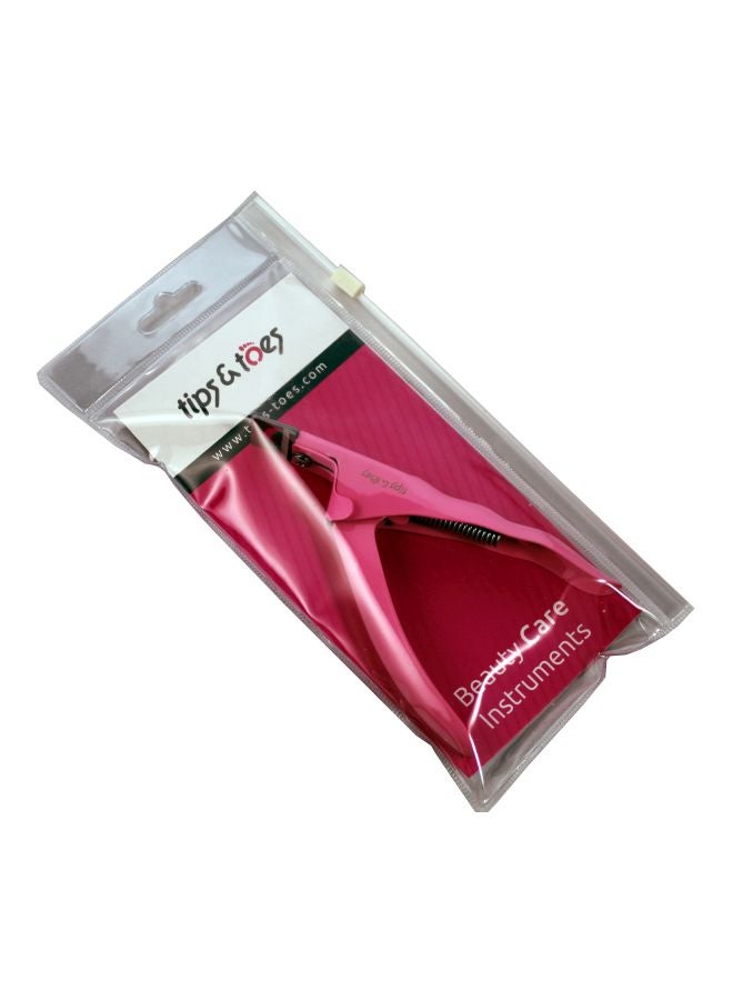 Tips & Toes Stainless Steel Nail Cutter Pink/Black  - Image 2