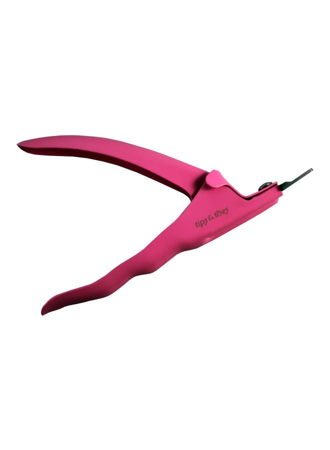 Tips & Toes Stainless Steel Nail Cutter Pink/Black  - Image 1