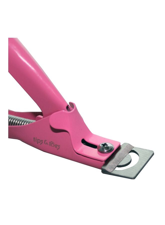 Tips & Toes Stainless Steel Nail Cutter Pink/Black  - Image 3