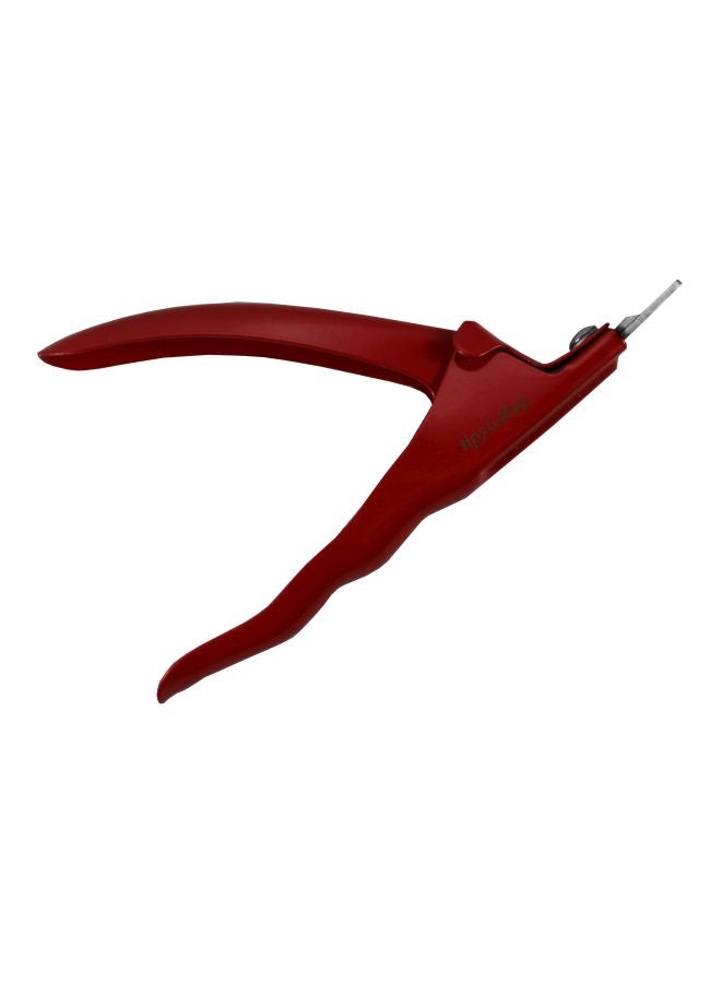 Tips & Toes Stainless Steel Nail Cutter Red/Silver  - Image 1