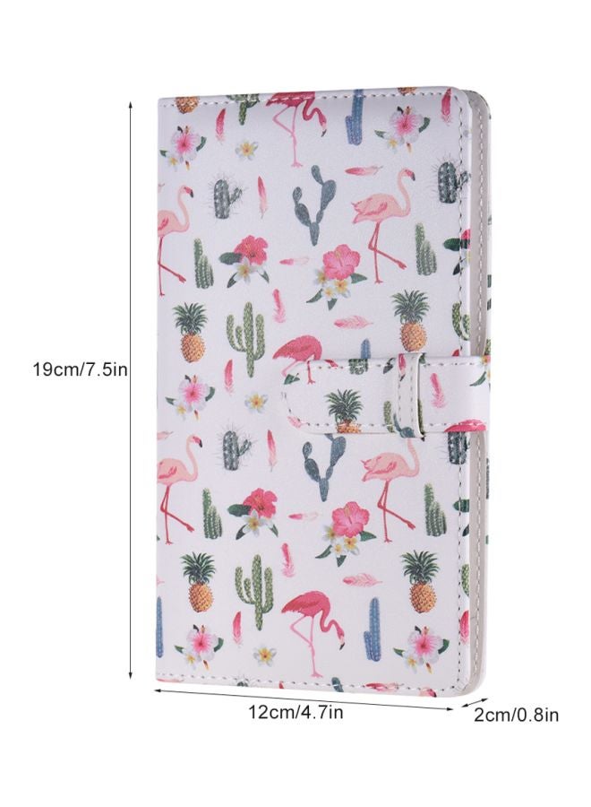 دوكولر ألبوم صور مزين بنقوش بعدد 96 جيباً أبيض/وردي/أخضر - Image 3